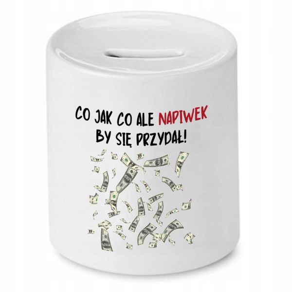 Skarbonka Prezent Dla Kelnera Napiwek By Się Z Nadrukiem Ze Zdjęciem zdjęcie 1
