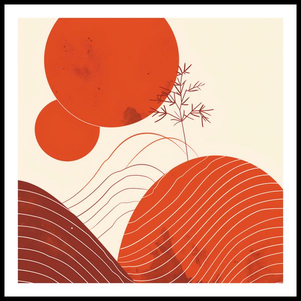 Plakat 60x60cm Ciepło Czerwieni zdjęcie 3