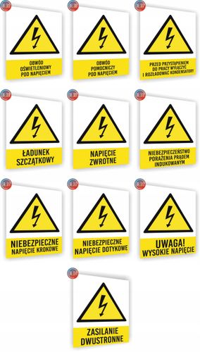 Tablica informacyjna Wysokie Napięcie nadruk 20x15 cm duży wybór na Arena.pl