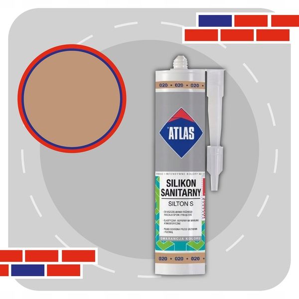 ATLAS SILIKON SILTON S 280ml - 020 BEŻOWY zdjęcie 2