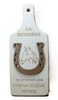 deska D10 podkowa na szczęście  24 x 10 cm. /   P297