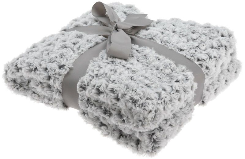 Koc Rose Grey gruby 180x130 cm zdjęcie 3