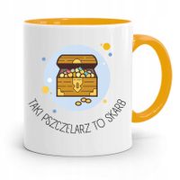 Kubek Zółty Dla Pszczelarza To Skarb Prezent Z Nadrukiem Ze Zdjęciem