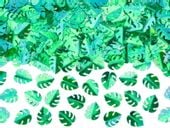 Konfetti zielone liście monstery metalizowane 15 g safari dżungla hawajskie urodziny aloha party
