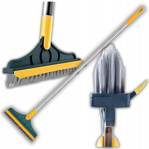 Szczotka Miotła Regulowana do Szorowania Podłóg Fug Szczelin Ściągacz Długa na Arena.pl