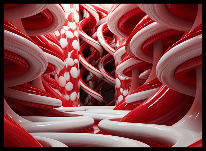 Plakat 55x40cm Czerwone Wiry zdjęcie 2