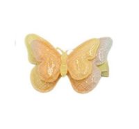 Spinka wsuwka motyl duży podwójny pastelowe kolory 8,5cm odcienie żółtego