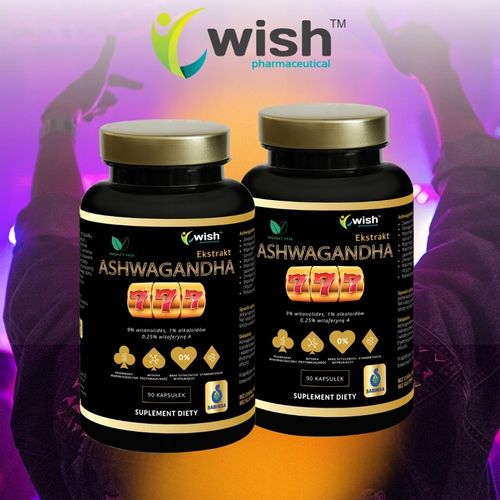 MOCNA ASHWAGANDHA 777 9% WITANOLIDÓW Żeń-Szeń Adaptogen Stres Pamięć 180 ka na Arena.pl