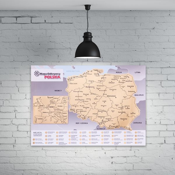 MAPA ODKRYWCY - POLSKA - ULEPSZONA ZDRAPKA zdjęcie 4