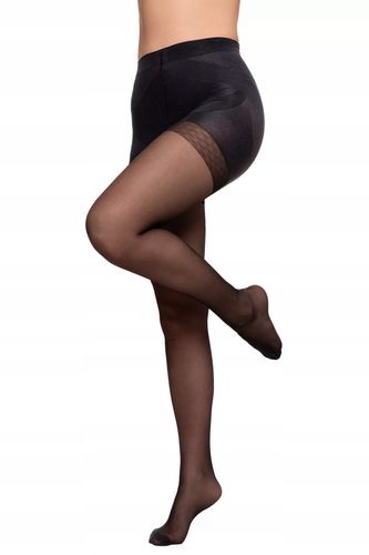 MODELUJĄCE RAJSTOPY DAMSKIE 20 DEN efekt push-up Czarne Gładkie MORAJ r.2 na Arena.pl