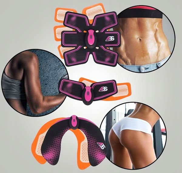 Elektrostymulator MIĘŚNI Fale EMS na pośladki, brzuch i ramiona + PAS ZESTA zdjęcie 5