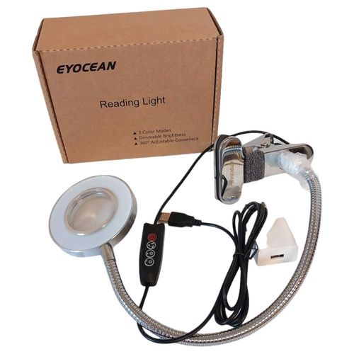 Lampka do czytania LED 7W zaciskowa srebrna na Arena.pl