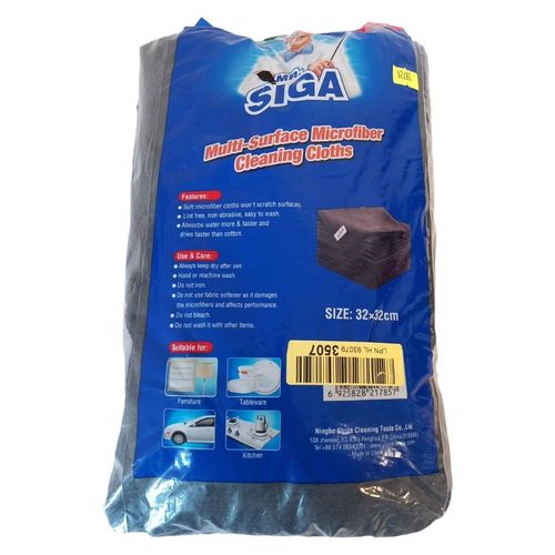 Ściereczki z mikrofibry MR.SIGA czarne 12szt na Arena.pl