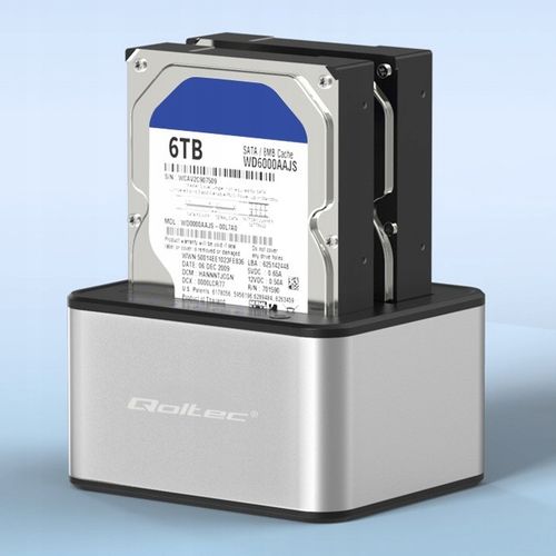 Qoltec Stacja dokująca dysków 2x HDD/SSD 2.5"/3.5" SATA USB 3.0 Klonowanie na Arena.pl