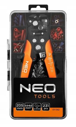 NEO AUTOMATYCZNY ŚCIĄGACZ IZOLACJI 200mm 01-542 CZOŁOWY +KONEKTORY 0,5-8mm2 na Arena.pl
