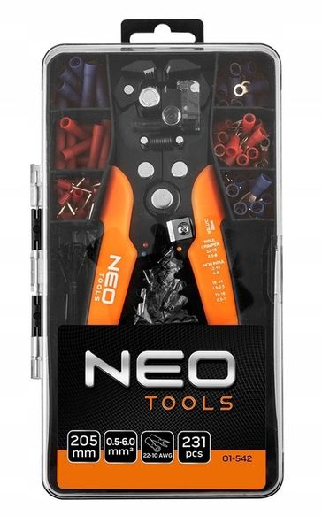 NEO AUTOMATYCZNY ŚCIĄGACZ IZOLACJI 200mm 01-542 CZOŁOWY +KONEKTORY 0,5-8mm2 zdjęcie 10