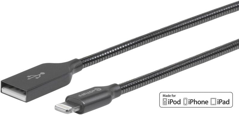 eSTUFF Lightning Cable MFI 1,5m Steel zdjęcie 1