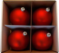 Bombki choinkowe czerwone DUŻE CZERWONY MAT szklane 12 cm super czerwień