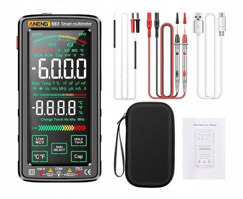 Multimetr cyfrowy ANENG 683 AC/DC 6000 zliczeń na Arena.pl