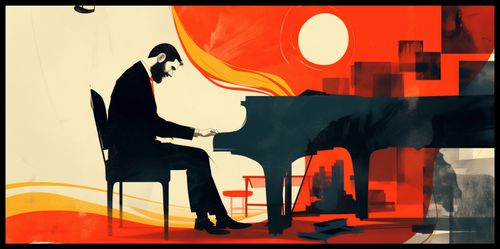 Plakat 91,3x44,5cm Pianista na Arena.pl