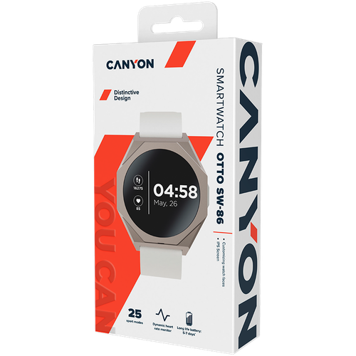 CANYON Smartwatch Otto SW-86 Srebrny na Arena.pl