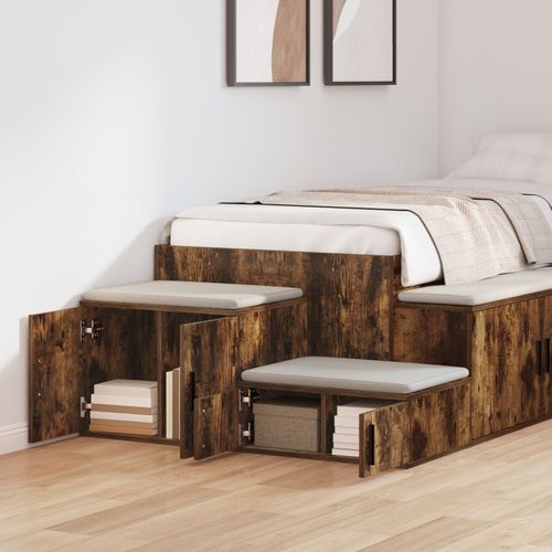 Szafka magazynowa  dąb wędzony 118x41x40 cm z drewna inżynieryjnego na Arena.pl