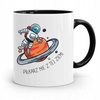 Kubek Czarny Prezent Dla Piłkarza Nie Z Tej Ziemi Z Nadrukiem Ze Zdjęciem