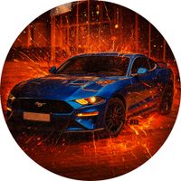 Opłatek na tort Mustang Ford Auto Samochód Logo Fura