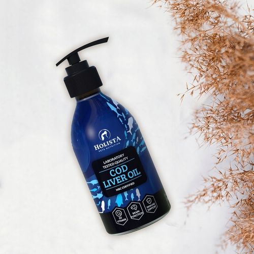 HOLISTA COD LIVER OIL TRAN z DORSZA OLEJ dla Psa KOTA WITAMINY A D3 250ML na Arena.pl