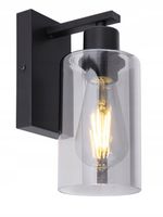 KINKIET LAMPA GLOBO HADERA 15465W CZARNY / DYMIONY