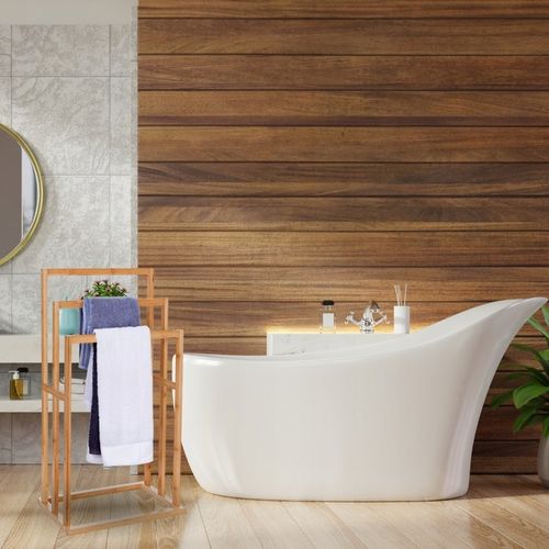 Stojak wieszak łazienkowy drewniany bambus regał drabinka półka uniwersalny na Arena.pl