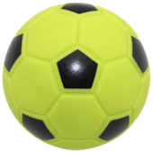 Zabawka dla psa winylowa piłka soccer z piszczałką zielona 9cm UNIQ PETS