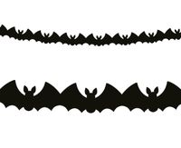 girlanda papierowa Nietoperze, czarna, 10.5 x 25 x 300 cm PF-GNIE