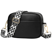 Czarna torebka skórzana na ramię torba damska elegancka