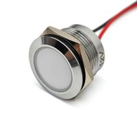 Lampka kontrolna deski rozdzielczej LED kolory 22mm Biały
