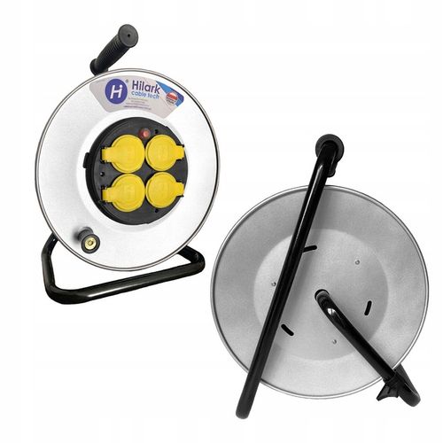 Pusty metalowy bęben na przedłużacz 4 gniazda IP44 do 50m na Arena.pl