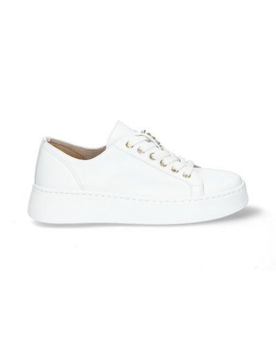 Białe półbuty sneakersy Karino 5400/010 skóra modne platforma modne r.38 na Arena.pl