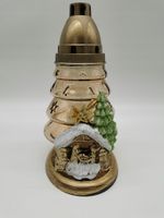 ZNICZ choinka świąteczna złota z szopką BURSZTYN znicze świąteczne boże nar