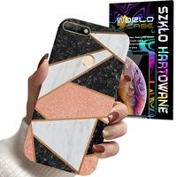 ETUI DO HUAWEI Y6 2018 - ELEGANCKIE MODNE WZORY DLA KOBIET + SZKŁO