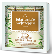 ramka na zdjęcia przestrzenna 22 x 22cm I KOMUNIA ŚW WIANEK