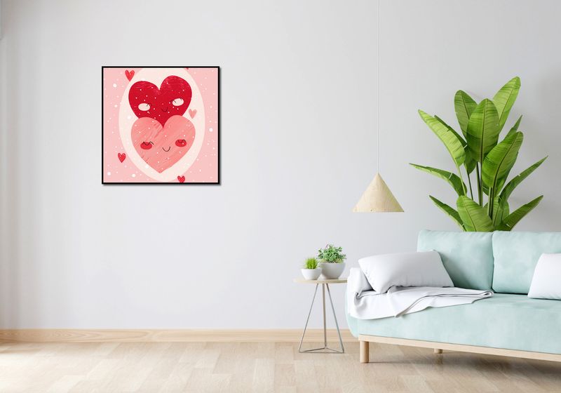 Plakat 70x70cm Ciepło Serca zdjęcie 4