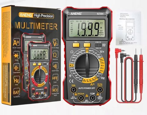 Miernik Multimetr Cyfrowy ANENG SZ304 funkcja HOLD na Arena.pl