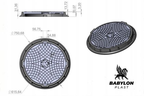 POKRYWA WŁAZ DO SZAMBA STUDZIENKI 60/75CM A15 na Arena.pl