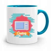 Kubek Błękitny Prezent Dla Kucharza Cooking Z Nadrukiem Ze Zdjęciem