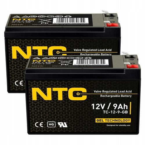AKUMULATOR ŻELOWY BEZOBSŁUGOWY NTC 12V 9Ah (wymiar 7Ah, 7.5Ah, 9Ah, 10Ah) na Arena.pl
