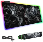 Podświetlana Podkładka pod Mysz Myszkę LED - Mapa Świata XXXL
