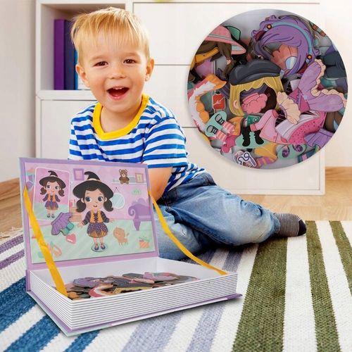 UKŁADANKA MAGNETYCZNA PUZZLE KREATYWNE UBIERANIE DZIEWCZYNKI UBIERANKA na Arena.pl