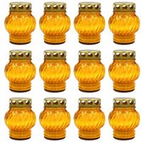 PAKIET 12X ZNICZ NA GRÓB ŻÓŁTY ŁADNY PIĘKNY 12 SZTUK L 001 11cm 14H