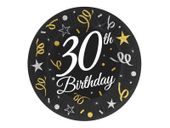 Talerzyki, B&C 30th Birthday, 18 cm, 6 szt.