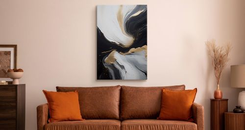 Obraz Canvas Styl GLAMOUR Złota Abstrakcja Marmur Dekoracja 40cm x 30cm na Arena.pl